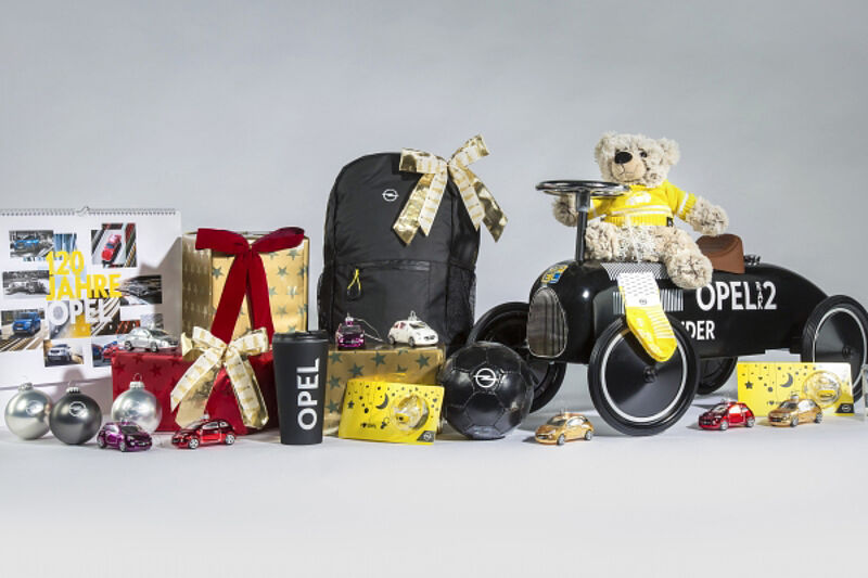 Bunte Weihnachten: Geschenkideen aus dem Opel-Shop